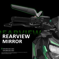♂▥ New Motorcycle Black Rearview Mirror Aluminum Rear View Mirrors For Kawasaki Z900 Z 900 z900 Z650 Z 650 z650 2021 2022 2023