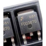 Patch FDD3670 3670 34A/100V N Channel Field Effect Tube TO-252