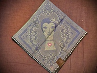 Anna Sui安娜蘇刺繡手帕方巾領巾