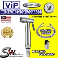 VIP SUS304 STAINLESS STEEL HAND BIDET SET WITH 1.2M HOSE BIDET SET #SS-6666 SS6666