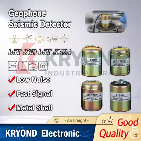 LGT-20D LGT-SM24 Geophone Seismic Detector Metal Case Vibration Sensor 10Hz 40Hz 100Hz Vertical Hori
