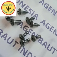 HIJAU HONDA 100 Pcs 4x12 Worm Screw Bolts Body Bolt/ 4x12 GreenHONDA