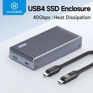 Hagibis M.2 NVMe SSD Enclosure 40Gbps USB4 SSD Enclosure With LED Display USB4 Cable PCIe3.0x4 Aluminum USB C External Solid State Drive Case B&amp;M+M Key 2230/2242/2260/2280 For Thunderbolt 4/3