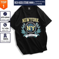 ICON DENIM Áo Thun New York mới nhất với chất vải cotton 4 chiều Vintage college style typography Ne