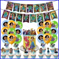 Disney Encanto Theme Birthday Party Decoration Cake Topper Latex Balloons Banner Party Needs Scene L