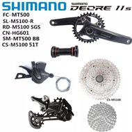 SHIMANO Deore M5100 Groupset 1x11S Speed Set MT500 Crankset Shifter Lever Crankset 42T 51T Cassette