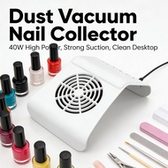 Suction Nail Cleaner White Nail Dust Collector Tool Dust Vacuum Nail Dust 40W Manicure