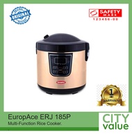 EuropAce  | ERJ185P Multi-Function Rice Cooker. 1.8L Capacity. Preset Menu. Non-Stick Coating. Safety Mark Approved. 1 Year Warranty.