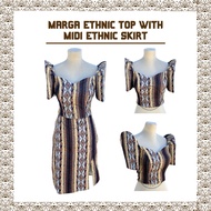 MARGA ETHNIC TOP WITH MIDI ETHNIC SKIRT