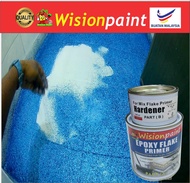 EPOXY FLAKE PRIMER WISION ( 1 LITER ) 1L FLAKE PRIMER FINISHING /EPOXY TOP PAINT FOR FLAKE COLOURS FLOOR / Wisionpaint