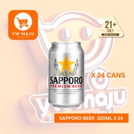 [ YW MAJU ] Sapporo Beer Can Lager Beer 5.0% Alcohol (320ml x 24)