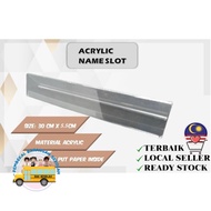 ACRYLIC NAME SLOT / Acrylic Double Sided V Shape Display Stand / Name Holder Plate A Stand Acrylic