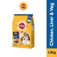 Pedigree Dog Dry Food Mini Chicken Liver And Vegetables Flavour 1.3KG Dog Food
