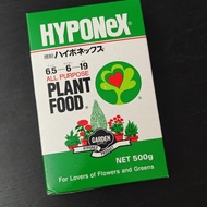 日本製 HYPONEX 水溶性粉劑肥料 微粉狀肥料
500g 蘭花 根莖 水種 水耕