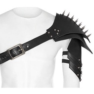 Medieval Steampunk Spiked Shoulder Armor Viking Knight Gladiator Pauldrons Gothic Leather Spaulders 