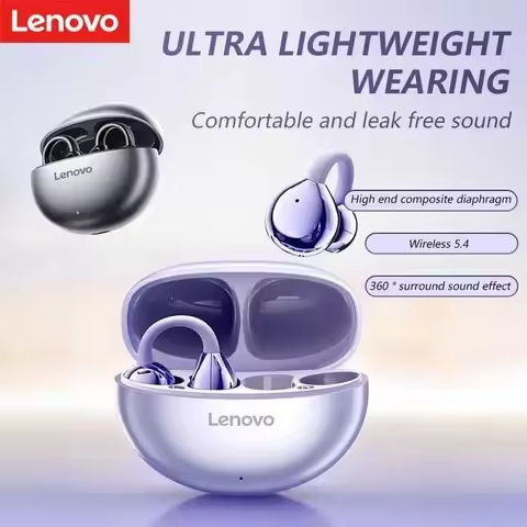 Lenovo Bluetooth Headset Features IPX5 Waterproof and Leak-proof Technology, 9D Stereo Sound, and 24