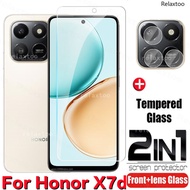 2in1 9H Full Cover Screen Tempered Glass For Honor X7d X7c X6a X6b X6c X7 d HonorX7d 4G 5G phone pro
