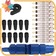 10pcs Valve Core for Presta,Valve Core Bike Bicycle Replacement with 2 Valve Core Remover Tools&10 V