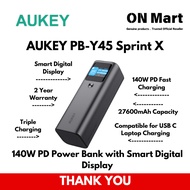Aukey PB-Y45 Sprint X 27600mAh 140W PD Power Bank with Smart Digital Display | 2 Year Warranty