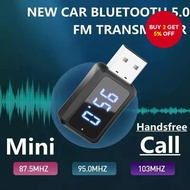 Fm Transmitter Car Bluetooth 5.3 Receiver Handsfree Call Mini USB Power Car Kit for Car Radio