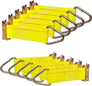 LULU CARGO CONTROL 2" x 6" E Track Rope Tie Offs, E Track Tie Down Straps (10 Pack) with D Ring E Tr