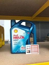 SHELL HELIX HX7 SEMI 10W40 4L ORIGINAL THAILAND MARKET ENGINE OIL SYNTHETIC 10W-40 10W 40 (CODE ORIG