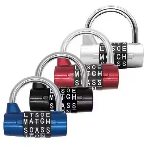 1pcs 5-digit Letter Padlock Gym Cabinet Safety U-Shaped Letter Password Lock