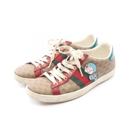 【二手】Gucci GUCCI x Doraemon GG Supreme 聯名運動鞋 655034 PVC塗層帆布皮革運動鞋 女款二手 C
