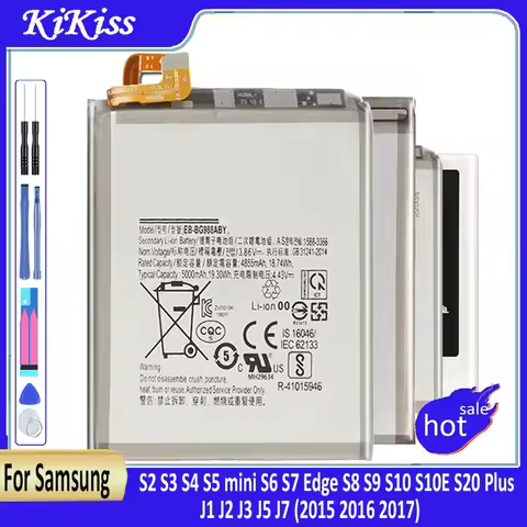 Battery For Samsung Galaxy J3 J5 J7 2015 2016 2017 J1 J2/S2 S3 S4 S5 mini S6 S7 Edge S8 S9 S10 S10E 