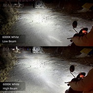MAXGTRS H4 HS1 H6 BA20D LED Motorcycle Headlight Blub DC 11V-60V 1600LM 6500K Moto Light 1860 Chip S