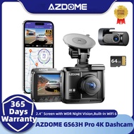 AZDOME GS63H Pro 4K Dual Channel Car Dash Cam 2160P Front and Rear 2.4 Inch Screen with WDR Night Vi
