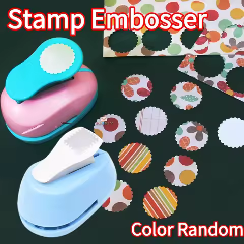 Color Random/ Square & Round Stamp Hole Punch Toothed Puncher Embosser Various Shape Punch Embossing