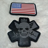 Paramedi USA flag patchrubber