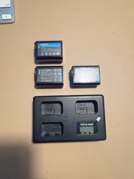 Sony FW-50 副廠電連叉電器 Ilano 鋰電池充電器連三粒電池