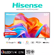 Global House HISENSE ทีวี QLED GOOGLE TV 50 นิ้ว 4K รุ่น 50E7N รับประกันของเเท้!