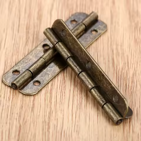 2pcs Door Cabinet Long Hinge Zinc Alloy Vintage Jewelry Chest Wardrobe Suitcase Decorative Furniture