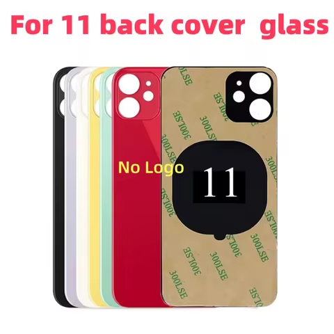 Back Glass For iPhone 11 Back Cover Glass Fast Replacement Housing Battery Cover Big Hole Rear Glass