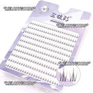 MELODG Air Lower Eyelashes, Makeup Tools DIY Lash Extension Bottom Lash Clusters, Black 6mm Manga Bo