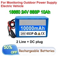 18650 24V Lithium Battery 6S3P 10Ah for Monitoring Outdoor Power Supply Electric Vehicle Rechargeabl