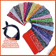 𝐑𝐄𝐓𝐑𝐎 𝐄𝐃𝐆𝐄 55x55cm Fashion Hip Hop Classic Paisley Bandana Square Scarf Unisex Scarves Headband 涤纶方巾