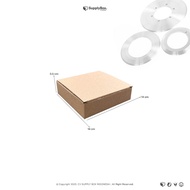 CARDBOARD BOX PACKAGING 14 x 14 x 3.5 CM | Souvenir Box / Gift Box | Custom Cardboard | Brown Kraft 