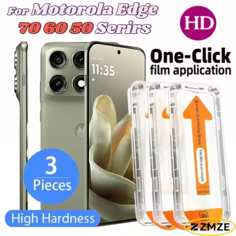 3 Pieces One Click For Motorola Edge 70 60 50 Pro 70 50 Ultra 60S 70 Fusion + 60 50 Fusion Tempered 