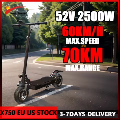 Single Motor Electric Scooter X750 2500W 52V 60 KM/H Top Speed Foldable Electric Scooter for Adults 