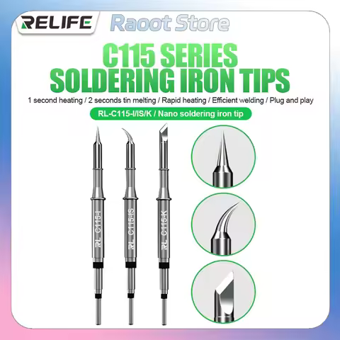 RELIFE RL-C115 (I/IS/K) Universal C115 Soldering Iron Tip Replacement Head Replacement Repair Solder