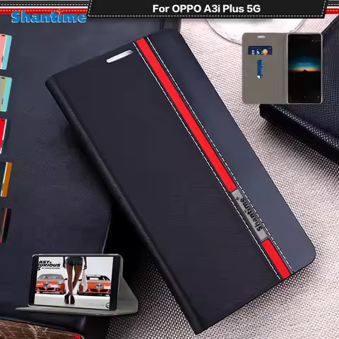 Luxury PU Leather Case For OPPO A3i Plus 5G Flip Case For OPPO A3i Plus 5GPhone Case Soft TPU Silico