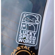 LUCKY SPEED WORKS LUCKY Cat Reflective Sticker