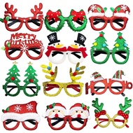 JoFAN 12 Pack Christmas Glasses Glitter Glasses Frames Costume Accessories for Christmas Decorations