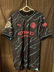 曼城 2023/24 作客球員版球衣 國際L 連#47 Foden 日本熱身賽字
