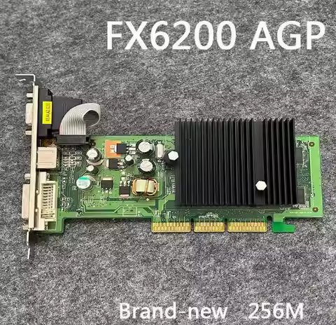 FX6200 AGP Graphic card DDR2 256M 512M Compatible 4X 8X AGP Graphics card New AGP Video Card with CR
