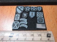 U1參一文書單位 mini模型1/6特戰或特警人偶用胸章臂章一組 A11 ES美軍傘兵款(14枚)